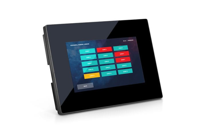 HMI smoke vent system status display and control interface