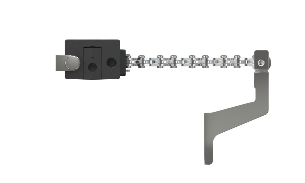 TCD1 side view with inward opening bracket set