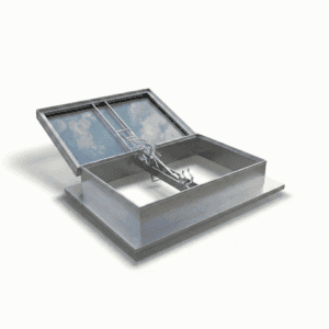 Silver AOV Roof Hatch open
