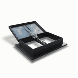 Black AOV Roof Hatch open