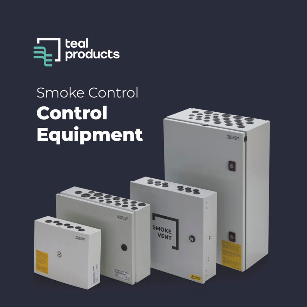 Smoke control equipment available from Teal Products. Single and multi-zone smoke panels available with various motor outputs, motor lines and features available.