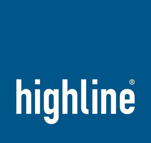 Logo on a blue background with the word 