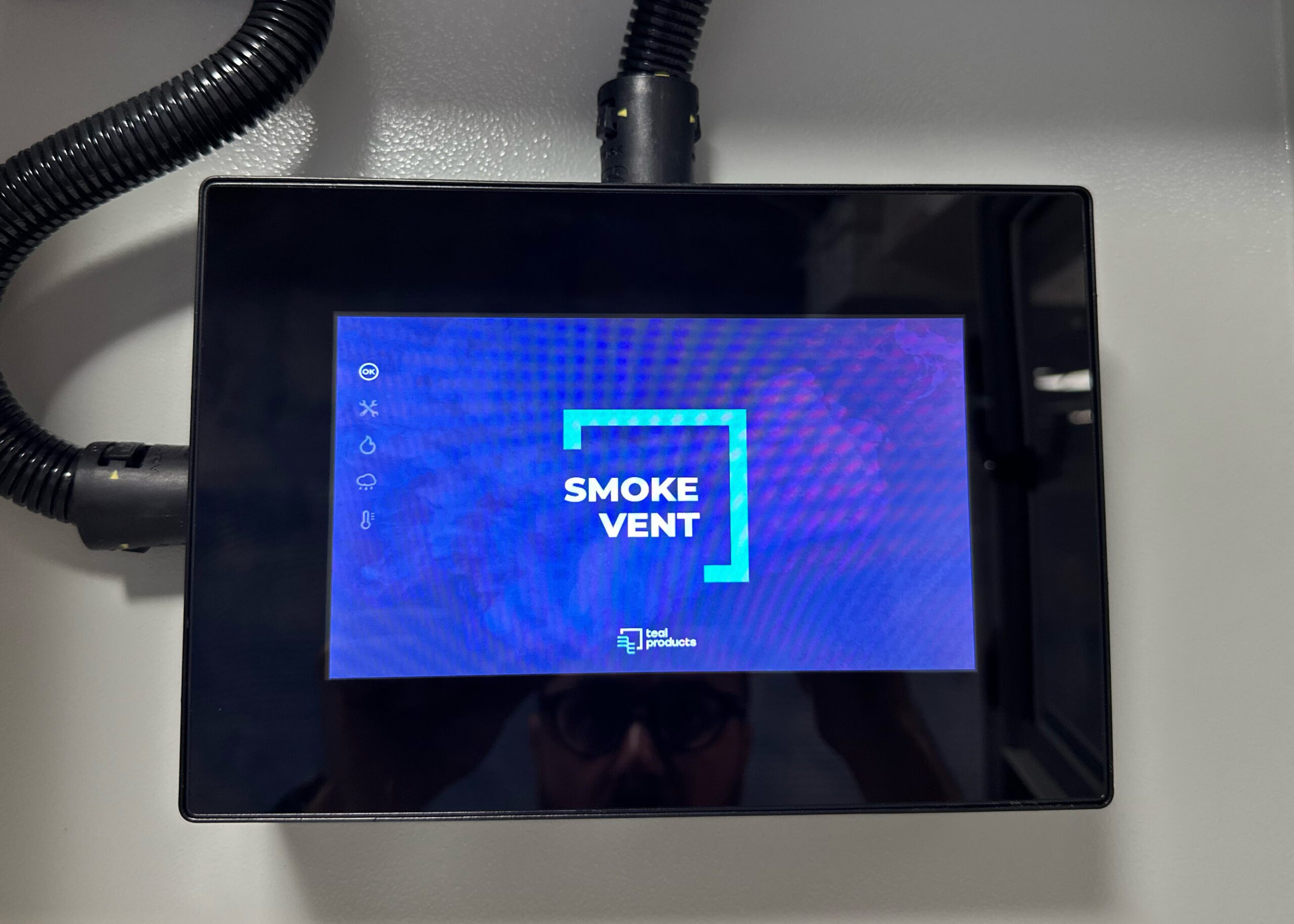 HDMI touchscreen interface installed for the smoke control system at Canterbury Tower